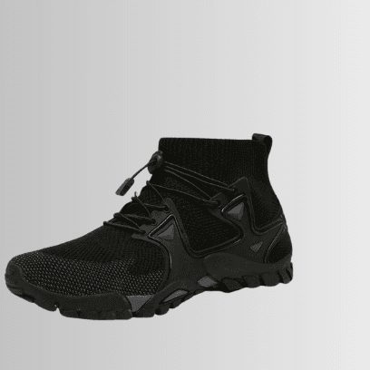 Men's durable travel shoes in black designed for comfort and style on every adventure
