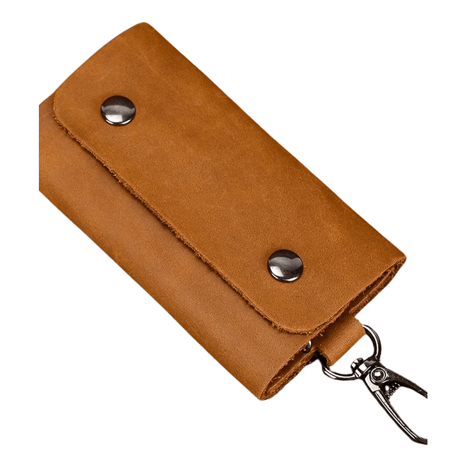Genuine Leather Key Case for Men & Women Crazy Horse Wallet Key Holder - VacationGrabs