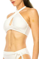 Two Piece Criss Cross Bow Tied Bikini - VacationGrabs