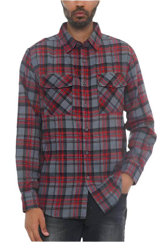 Plaid Flannel Long Sleeve Shirts S - 3XL - VacationGrabs