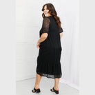 Lovely Lace Black Tiered Dress - VacationGrabs