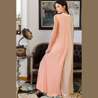 Orange Stripe Oversized Buttoned Front Sleeveless Wide Leg Jumpsuit - VacationGrabs