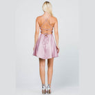 Satin Crisscross Back Cocktail Party Dress - VacationGrabs