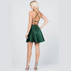 Satin Crisscross Back Cocktail Party Dress - VacationGrabs
