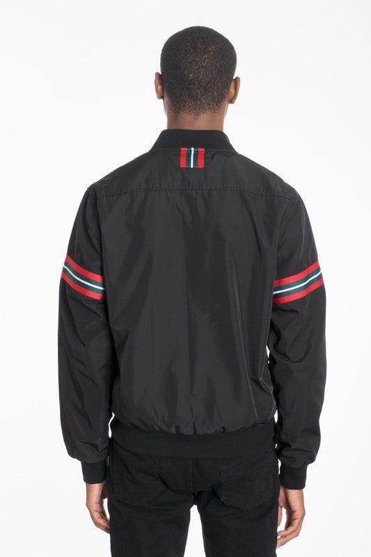 Luxury Woven Taped Bomber Jacket - VacationGrabs