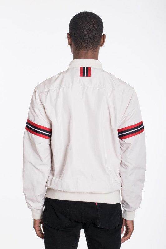 Luxury Woven Taped Bomber Jacket - VacationGrabs