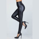 High waist PU leather leggings - VacationGrabs