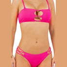 Two Piece Bikini With Lace Cut Out - VacationGrabs