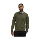 Mens Olive Green Crewneck Sweater - VacationGrabs