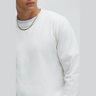 Mens Off White Crewneck Sweater - VacationGrabs