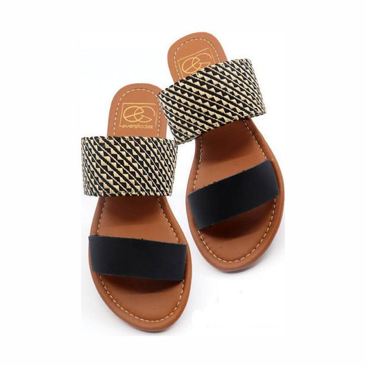 Women's Shoes Two Band Slide Sandal - VacationGrabs
