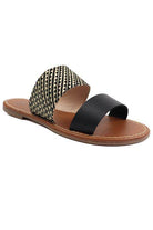 Women's Shoes Two Band Slide Sandal - VacationGrabs