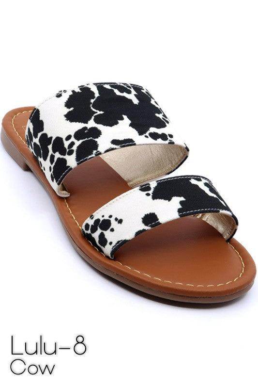 Women's Shoes Two Band Slide Sandal - VacationGrabs