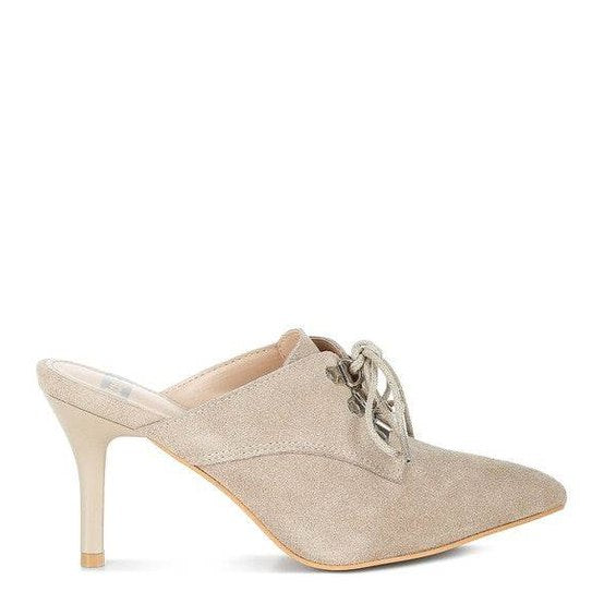 Miladi Suede Stiletto Mules - VacationGrabs
