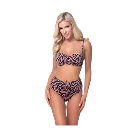 Zebra Print Underwire Bikini Set - VacationGrabs