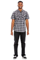 Mens Checkered Button Down Shirt - VacationGrabs