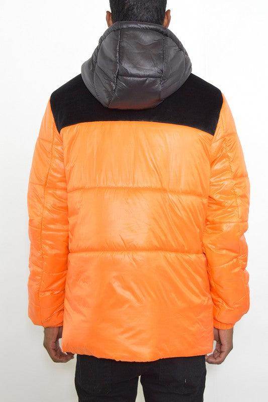 Mens Padded Buffle Puffer Jacket - VacationGrabs