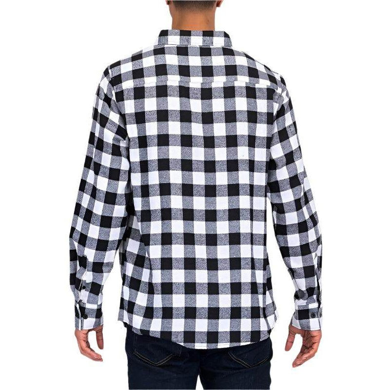 Mens Checkered Shirts Flannel Long Sleeve - VacationGrabs