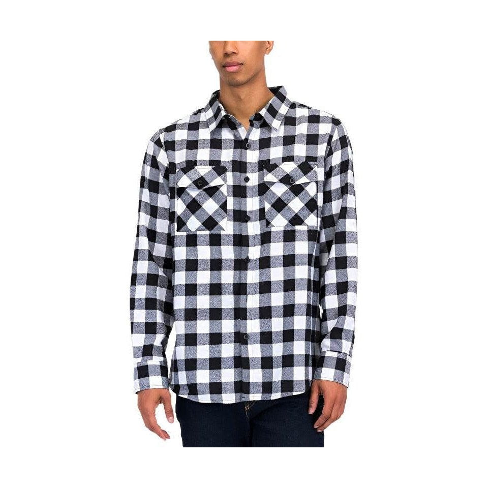 Mens Checkered Shirts Flannel Long Sleeve - VacationGrabs
