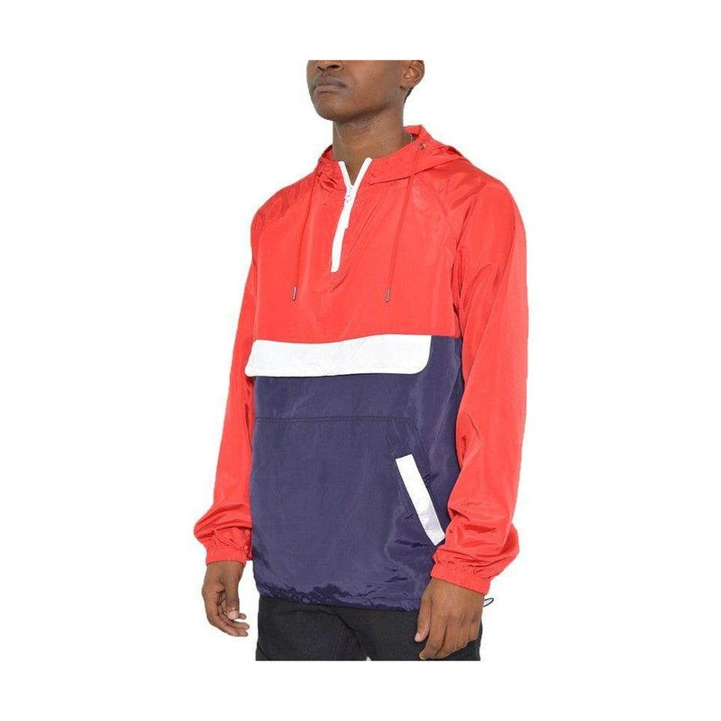 Color Block Jacket Pullover Windbreaker - VacationGrabs