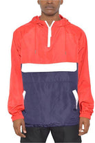 Color Block Anorak Jacket Pullover Windbreaker - VacationGrabs