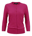 Crewneck Button Down Knit Cardigan Sweater - VacationGrabs