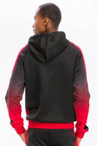 Men's Black/Red Full Zip Ombre Track Suit - VacationGrabs