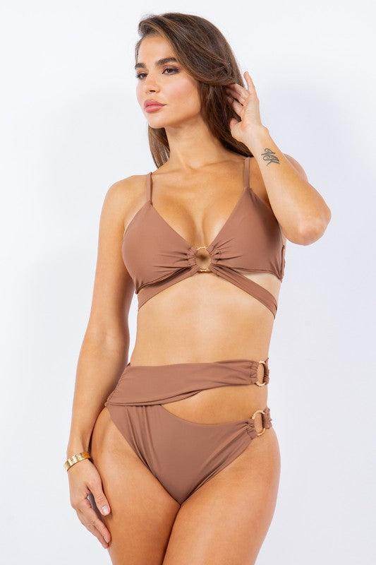 Two Piece Wrapping With Multi O Ring Bikini - VacationGrabs