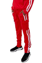 Two Stripe Cargo Pouch Track Pants - VacationGrabs