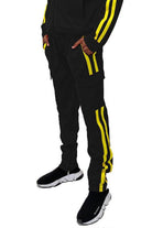 Two Stripe Cargo Pouch Track Pants - VacationGrabs