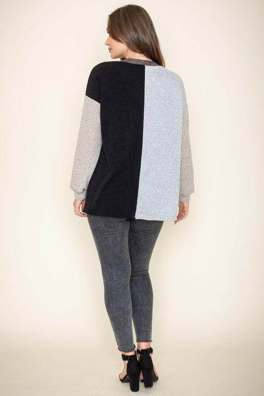 Color Block Knit Cardigan - VacationGrabs