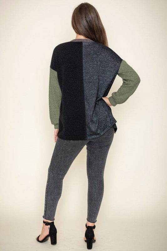 Color Block Knit Cardigan - VacationGrabs