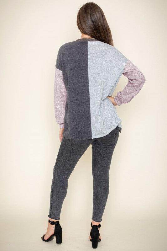 Color Block Knit Cardigan - VacationGrabs