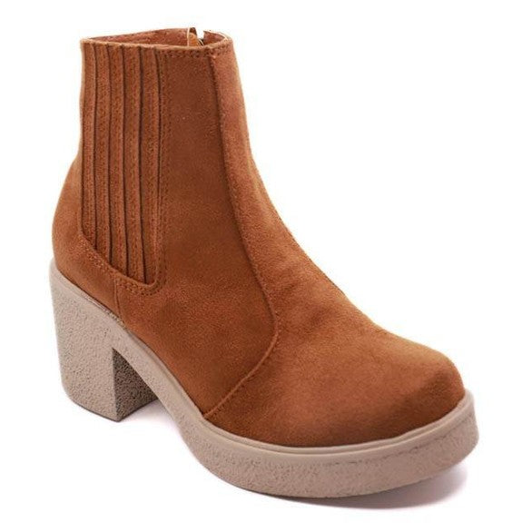 Slip on Mid-Calf Chunk Boot - VacationGrabs