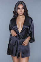 Amora Black Lace Heart Robe - VacationGrabs