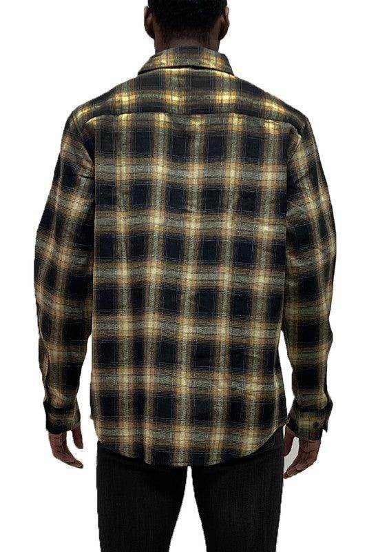 Full Plaid Checkered Flannel Long Sleeve - VacationGrabs