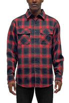 Full Plaid Checkered Flannel Long Sleeve - VacationGrabs