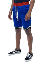 Solid Athletic Basketball Sports Shorts Chevron Trim - VacationGrabs