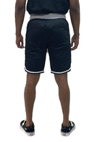 Solid Athletic Basketball Sports Shorts Chevron Trim - VacationGrabs