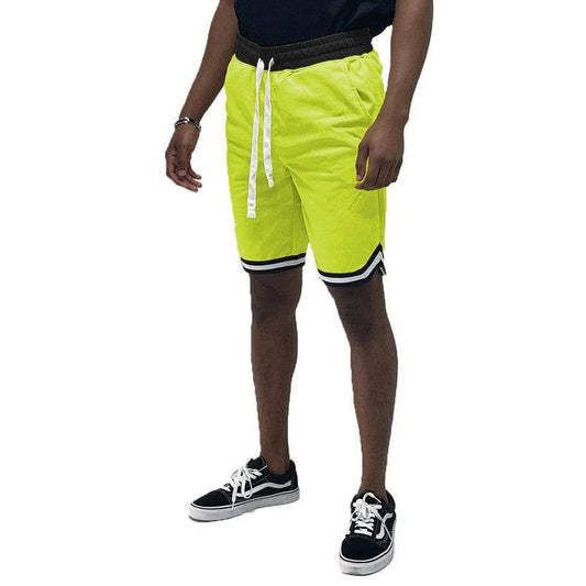 Solid Athletic Basketball Sports Shorts Chevron Trim - VacationGrabs