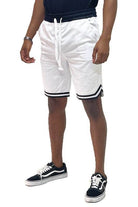Solid Athletic Basketball Sports Shorts Chevron Trim - VacationGrabs