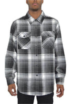 Long Sleeve Checker Plaid Flannel Shirts - VacationGrabs
