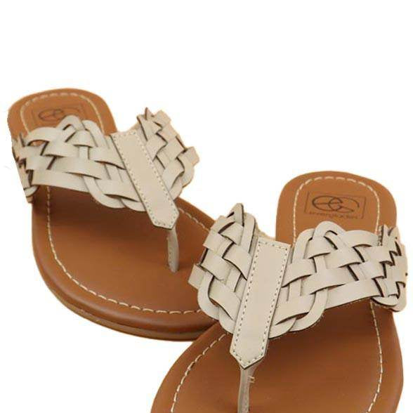 Women's Shoes Woven Thong Sandal - VacationGrabs