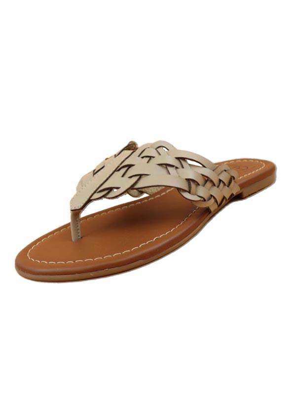 Women's Shoes Woven Thong Sandal - VacationGrabs