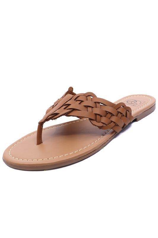 Women's Shoes Woven Thong Sandal - VacationGrabs