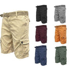 Mens Belted Cargo Shorts with Belt - VacationGrabs