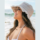 Frayed Edge Canvas Bucket Hat - VacationGrabs