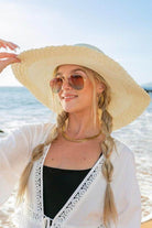 Scallop Edge Bow Accent Sunhat - VacationGrabs
