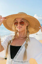 Scallop Edge Bow Accent Sunhat - VacationGrabs