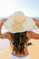Scallop Edge Bow Accent Sunhat - VacationGrabs